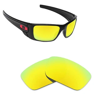 Hawkry Polarized Replacement Lenses for-Oakley Fuel Cell 24K Golden Mirror - Picture 1 of 3