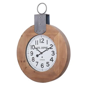 Eclusive Vintage Wanduhr Analog 54 x 74 cm Holz Metall Analoguhr Antik xl - Bild 1 von 1