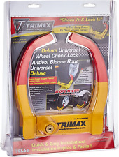 Trimax TCL75 Deluxe Universal Wheel Chock Lock-Yellow/Red