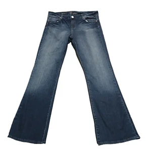 Kut From The Kloth Sz 12 Farrah Baby Bootcut Blue Jeans Dark Wash Premium Denim - Picture 1 of 14