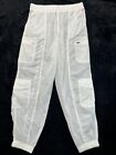 Athleta Parachute Cargo Pants Joggers Size 8 White Sheer