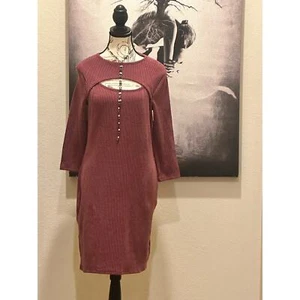Say What? China Rose Sweater Dress Size XL - Picture 1 of 8