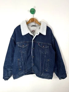 Chaqueta de Camionero Denim LEVI’S Auténtica De Colección Para Hombre Forro Sherpa XXL Azul EE. UU. - Imagen 1 de 4