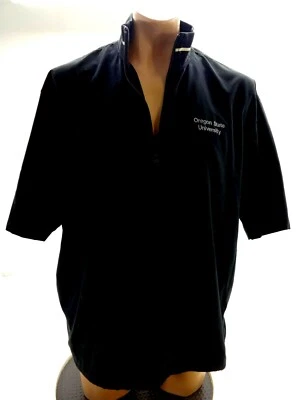ASHWORTH MEN'S BLACK MICROFIBER GOLF SHIRT OREGON STATE BEAVERS SIZE L - Image 1 of 4