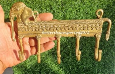Старинный настенный крюк слон бронзовый металлический пальто крюк вешалка винтажный середины века современный - Изображение 1 из 4