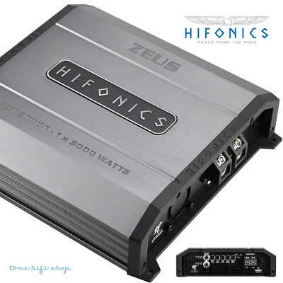 Hifonics 1-Kanal 3300 Watt RMS digital Verstärker ZXT3000/1 Subwoofer Monoblock - Bild 1 von 4
