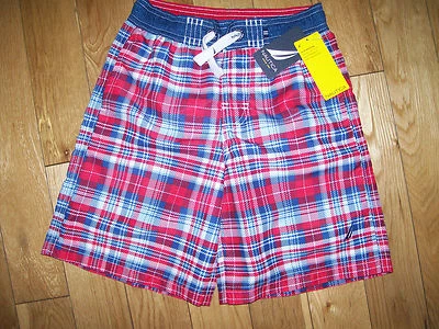  Pantalones cortos de natación NAUTICA rojos blancos y azules a cuadros para niños grandes 7X nuevos con etiquetas 32,00 Foto 1 de 2