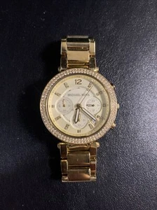 New Michael Kors MK5354 Parker Glitz Collection Ladies Gold Tone Women's Watch - Picture 1 of 4