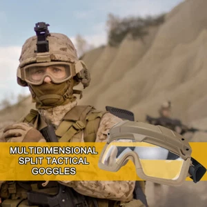 Tactical Anti Fog Safety Protection 2 Modes Goggles Glasse for Airsoft Paintball - Picture 1 of 16