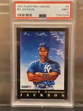 PSA 9 1991 Fleer Pro Vision #5 BO JACKSON {Flawless Qr Slab} Kansas City Royals