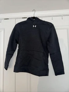 Under Armour Youth Boy's Long Sleeve Hustle Fleece Hoodie Black Medium - NEW - Picture 1 of 2