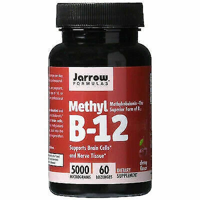 Jarrow Formulas 118004 Methyl B-12 5000 Mcg Cherry Flavoured - 60 Lozenges