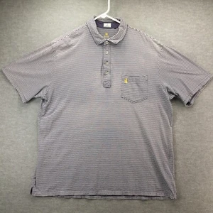 Johnnie O Hanging Out Men's Polo Shirt Short Sleeve Blue White Stripes XXL 2XL - Picture 1 of 8