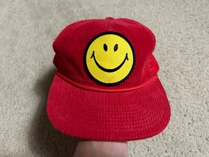 Flieger Nation Mütze, Smiley Cord Mesh Trucker, rotes Seil Smily Face - Bild 1 von 12