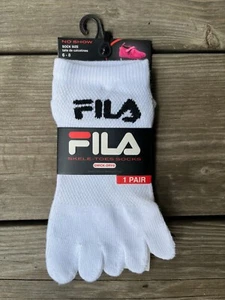 Fila Skele-toes Socks Girls Kids Size 6-8 Shoe Size 10.5-4 Qwick-Dry No Show NEW - Picture 1 of 4