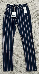 INDIGO REIN Junior Jeans Größe 1 Taschen knöchellang hoher Bund gestreift Neu mit Etikett - Bild 1 von 10