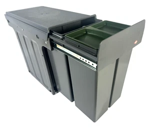 WESCO Bio Trio 30 DT Abfallsammler 30L (3x10L) Einbau Mülleimer Vollauszug NEU - Bild 1 von 6