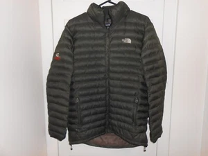 North Face Summit Series Dark Green Puffer Hooded Jacket size XL Great Cond - Picture 1 of 6