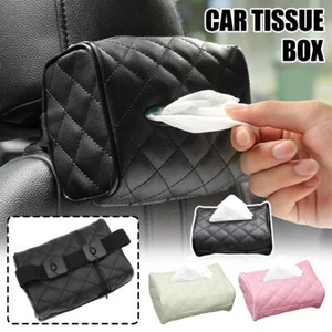 PU Tissue Box Cover Home Table Car Storage Organiser Tissue Car Case Napkin F1X9 - Picture 1 of 15