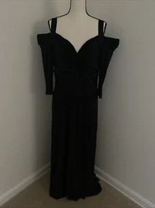 Evanese Women's Plus Size Elegant Long Formal Evening Dress with 3/4 Sleeves 1X - Picture 1 of 4