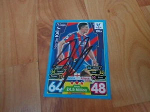 Tarjeta coleccionable de fútbol americano firmada a mano Martin Kelly Crystal Palace partido Attax 2017 - Imagen 1 de 1