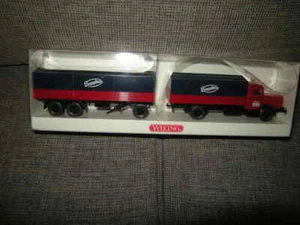 1:87 H0 Wiking camión plataforma tren de carga Büssing 8000 en embalaje original - Imagen 1 de 1
