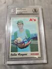 Rollie Fingers Signed 1970 Topps First Solo Rookie Card Double Exposed Rare