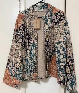 Tree of Life Kantha style stitchwork Patchwork look fabric Jacket RRP: $140.00 - Picture 1 of 24