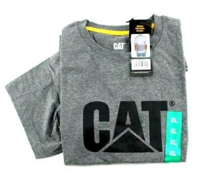 Новый с Ярлыками CATERPILLAR размер XL серый расслабленный крой с логотипом хлопок Crew мужская футболка - Изображение 1 из 3