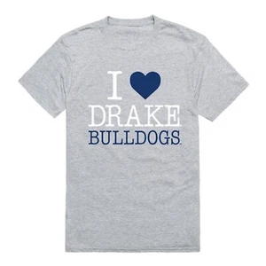 Drake University Bulldogs DU NCAA Cotton I Love Tee T Shirt - Picture 1 of 1