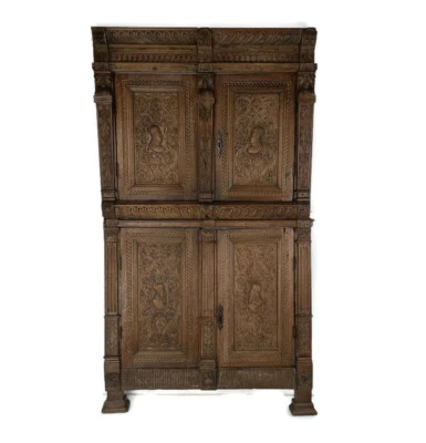 Painéis antigos de madeira esculpidos à mão para porta da frente carvalho arquitetônico recuperado 18 centavos - Imagem 1 de 4