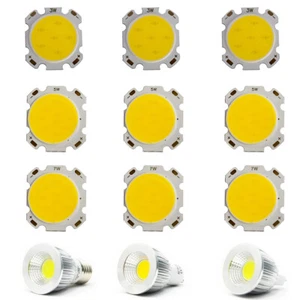 10Pcs COB LED Light 1W 3W 5W 7W Chip With High Power Beads White Light Warm Whit - Picture 1 of 24