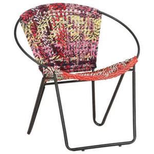 Sedia Acapulco Multicolore in Tessuto Chindi Seggiola Sedile Seduta vidaXL - Foto 1 di 12
