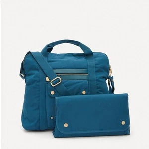 Bolso de pañales para bebé Stella McCartney azul con bolsillo con cremallera NUEVO - Imagen 1 de 7