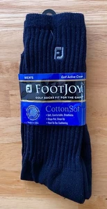 ¡NUEVO! Calcetines de golf FootJoy CottonSof para hombre talla 7-12 negros - Imagen 1 de 2