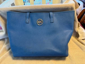 Michael Kors Jet Set Travel Luggage Tote 35s3gtvt2t--BLUE- - Picture 1 of 4