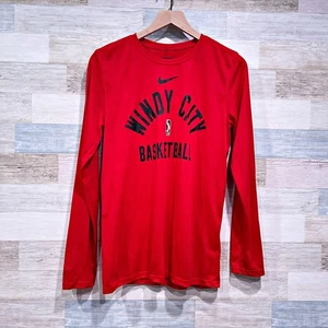 Camiseta de malla Windy City Bulls NBA G League Nike Dri Fit roja negra para hombre pequeña - Imagen 1 de 7