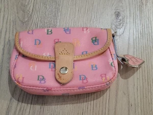 Dooney & Bourke Pink Monogram Wristlet with Charm - Picture 1 of 6