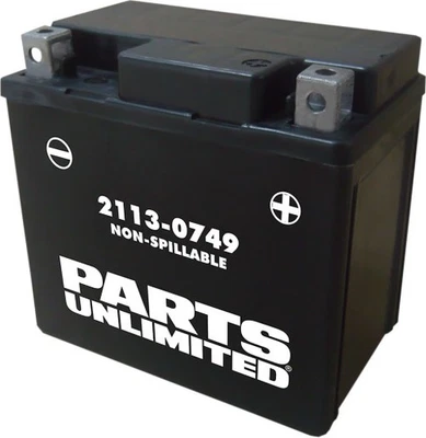 Parts Unlimited AGM Factory Activated Maintenance-Free Battery - [2113-0749] - Image 1 of 3