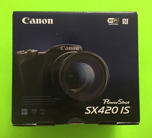 Canon PowerShot SX420 IS 20MP 42x fotocamera digitale zoom nero confezione originale - Foto 1 di 13
