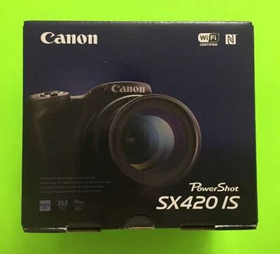 Cámara digital Canon PowerShot SX420 IS 20 MP 42x zoom negra embalaje original Foto 1 de 4