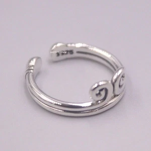 Real 925 Sterling Silver Ring For Women Man's Propitious Cloud Band Ring US 7 - Picture 1 of 4