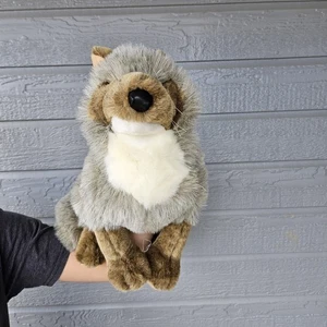 Folkmanis Coyote Perro Lobo Grande Cuerpo Completo Peluche Marioneta de Mano 15" Realista - Imagen 1 de 6