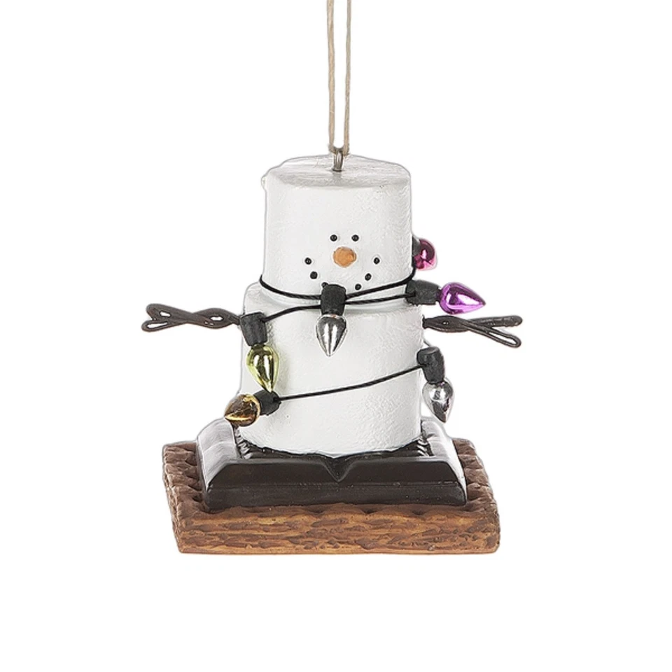 Smores Hanging Christmas Lights Tangled Mess Holiday Ornament - Image 1 of 1