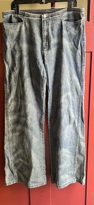 VTG Y2K MFG Marithe Francois Girbaud Baggy Hip Hop Streetwear Bleach 32 Jeans - Picture 1 of 11
