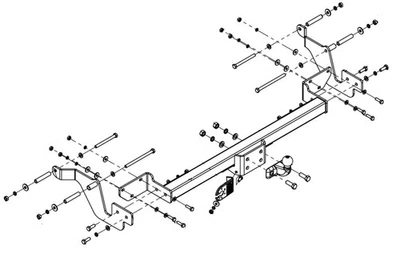 Swan Neck Tow Bar For Fiat Ducato Platform/Chassis 2006- NO ELECTRICS - C/025 - Image 1 of 4