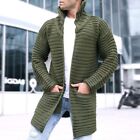 Men's Turtleneck Knitted Sweater Long Sleeve Coat Casual Cardigan Jacket Outwear