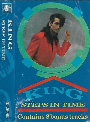 King ‎Steps In Time CASSETTE ALBUM ROCK Electronic New Wave Pop Rock 8 bonus  - Image 1 of 4