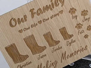Personalised Family Sign - Home Sign - Picture 1 of 2