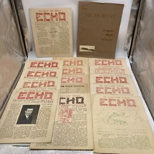 Vintage 1937 1938 Logan Iowa High School Echo Newspaper Lot Pictures History - Picture 1 of 14